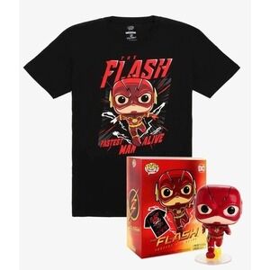 Funko Pop DC Comics The Flash Large t shirt and‎ vinyl figure